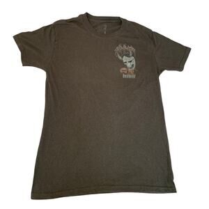 Sinners & Saints T-Shirt – Men’s Large – Brown – Logo Front & Back